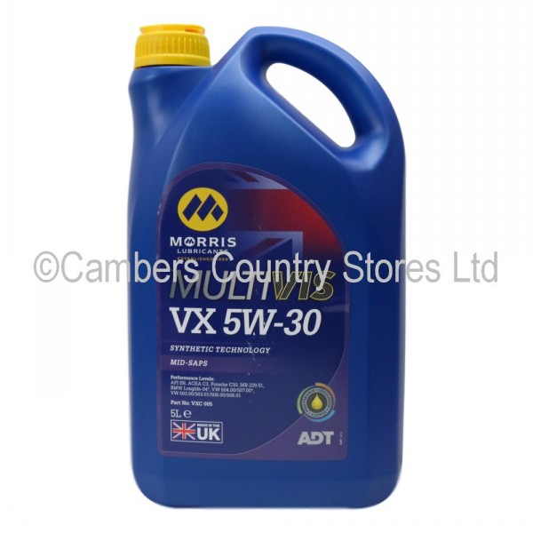 Morris Multivis ADT VX 5W 30 Engine Oil Cambers Country Store