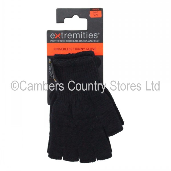 extremities fingerless gloves