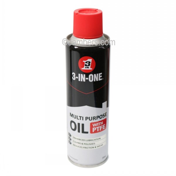 3 In One Oil PTFE Spray 250ml | Cambers Country Store