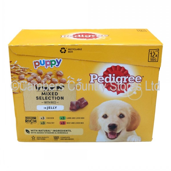 Pedigree Puppy Pouches In Jelly 12 X 100g 