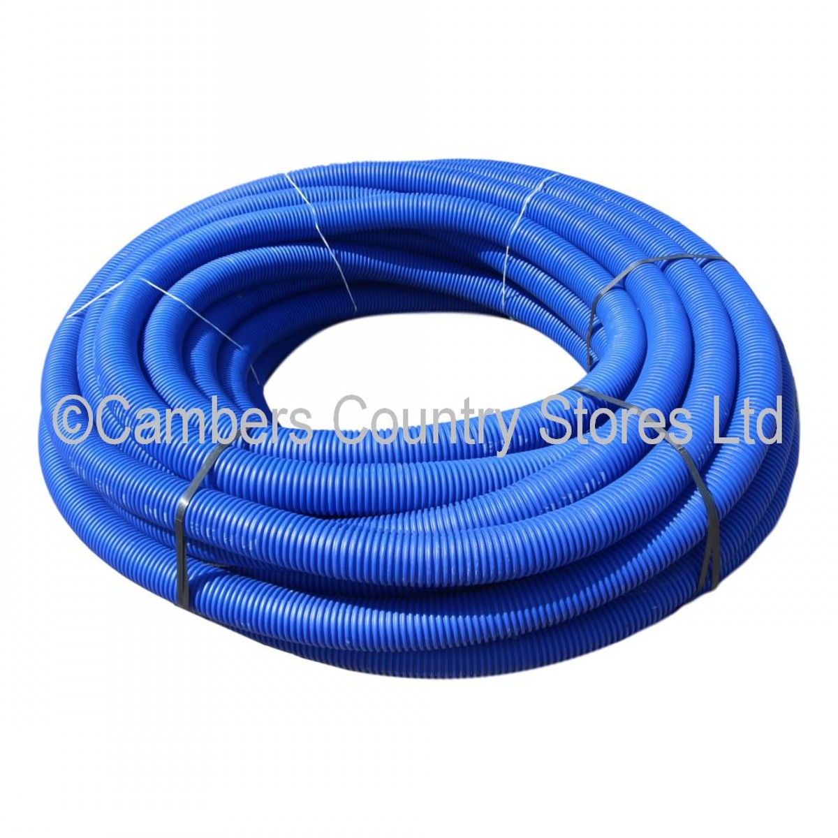 Twinwall Water Pipe Duct Blue 94/110mm x 50m | Cambers Country Store