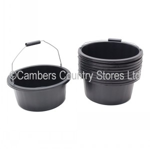 Bucket Black Plastic 3 Gallon Shallow 