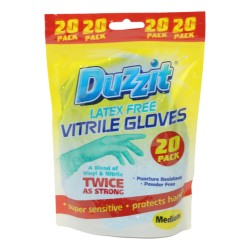 Duzzit Disposable Nitrile Gloves 20 Pack