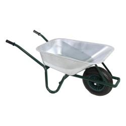 Storr 75 Litre Wheelbarrow Galv Pan Pneumatic Wheel