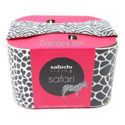 Sabichi Mug Set 4pcs Safari