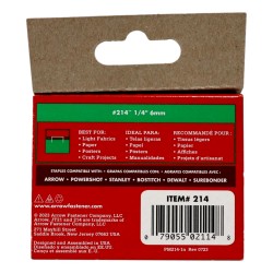 Arrow Staples JT21 1000 Pack