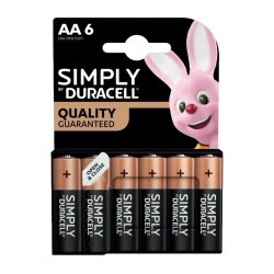 Duracell Simply Batteries AA 6 Pack