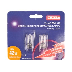 Lyvia Capsule Light Bulbs Xenon G9 42w 2 Pack