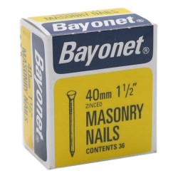 Bayonet Masonry Nails 40mm 36pcs