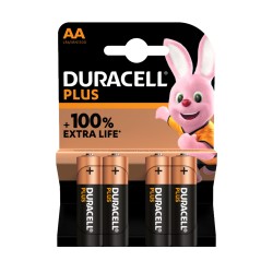 Duracell Plus Power Batteries AA x 4 Pack