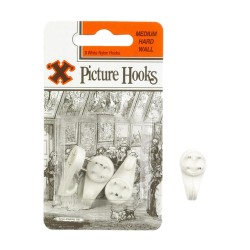 Hard Wall Picture Hooks Medium Pack Of 3