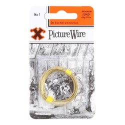 X Picture Wire No. 1 Brass 3 Metre