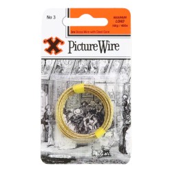 X Picture Wire No. 3 Brass 3 Metre