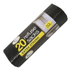 Tidyz Bin Bags Extra Strong 50 Litres 20 Pack