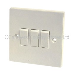 Dencon Light Switch 3 Gang 2 Way 10 Amp