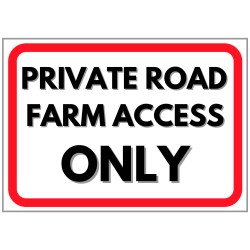 Agsigns Country Sign Private Road Farm Access