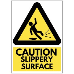 Agsigns Country Sign Caution Slippery Surface