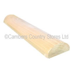 Half Round Timber Rails Flat Edge 12 x 4"