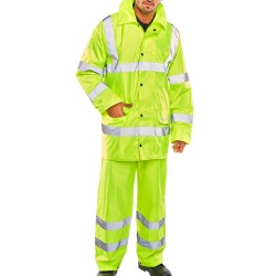 B Seen Hi-Vis Lightweight Waterproof Suit