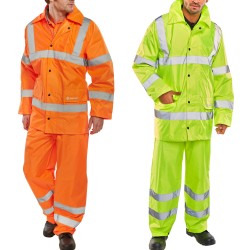 B Seen Hi-Vis Lightweight Waterproof Suit