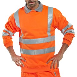 B Seen Hi-Vis Round Neck Sweatshirt