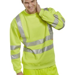 B Seen Hi-Vis Round Neck Sweatshirt