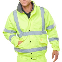 B Seen Hi-Vis Fleece Lined Bomber Jacket