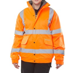 B Seen Hi-Vis Fleece Lined Bomber Jacket