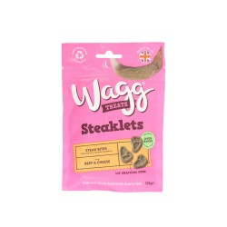 Wagg Treats Steaklets Steak Bites Beef & Cheese 125g