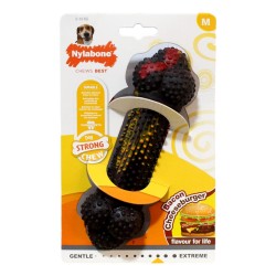 Nylabone Strong Dog Chew Cheeseburger Bone Medium