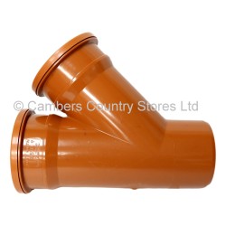 Underground Drainage B5111 Double Socket Branch 45 Deg