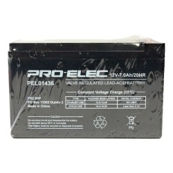 Pro Elec Rechargable Battery 12v 7Ah