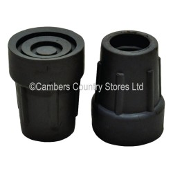 Crutch Ferrule Black Rubber 19mm