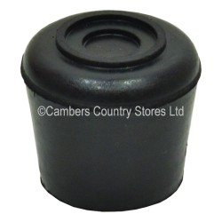 Chair Ferrules Black Rubber 25mm 2 Pack