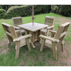 CVF Ergo 4 Seat Table Set 4 x Single Chairs