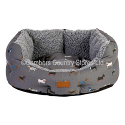 Fat Face Deluxe Slumber Bed Marching Dogs