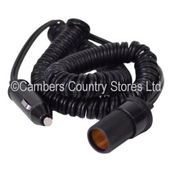 Tracer Heavy Duty Coiled Cigar Plug To Socket 12V 3m