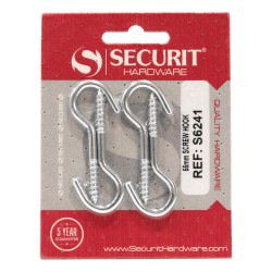 Securit Screw Hooks Zinc Plated