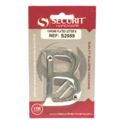 Securit Letter B Chrome 75mm