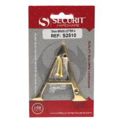 Securit Letter A Brass 75mm