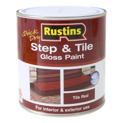 Rustins Step & Tile Paint Gloss Red 1 Litre