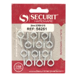 Securit Screw Eyes Zinc Plated