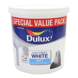 Dulux Emulsion Paint Matt Pure Brilliant White 6 Litre