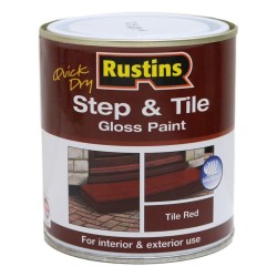 Rustins Step & Tile Paint Gloss Red 500ml