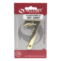 Securit Numeral No.7 Brass 75mm