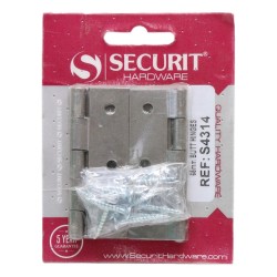 Securit Butt Hinges Self Colour 65mm 2 Pack