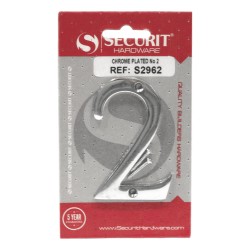 Securit Numeral No.2 Chrome 75mm