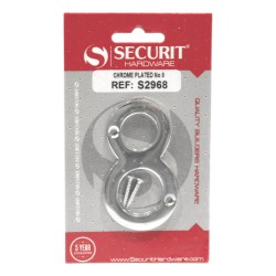 Securit Numeral No.8 Chrome 75mm