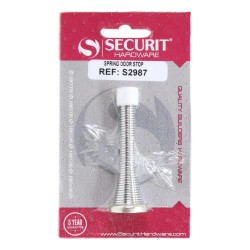 Securit Spring Door Stop Chrome Plated 75mm