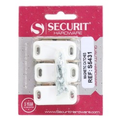 Securit Magnetic Catch White 3 Pack